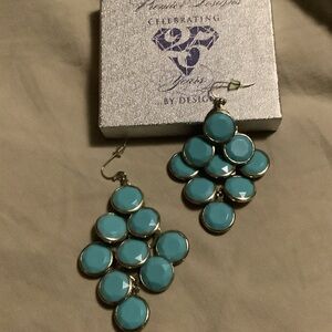 Premier Designs Elegant Blue Dangle Earrings